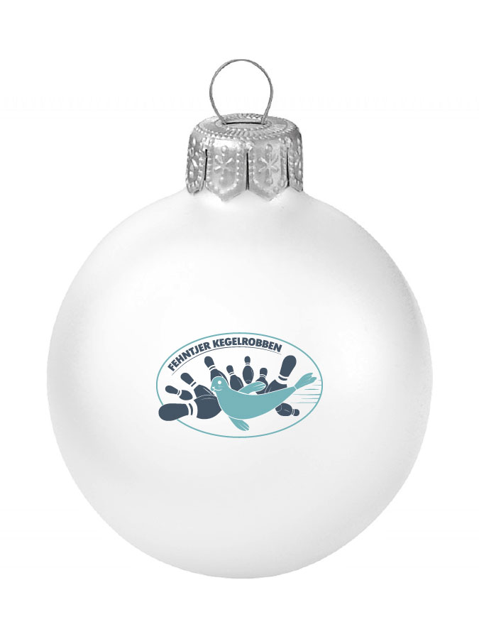 Weihnachtskugel Logo 8cm