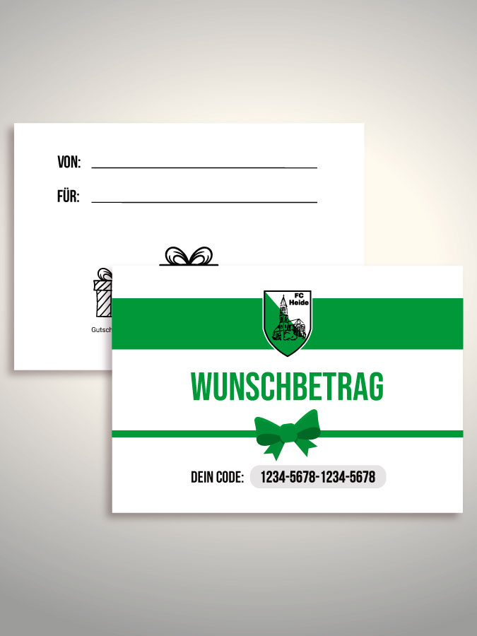 Geschenkgutschein per Versand (Weiß)