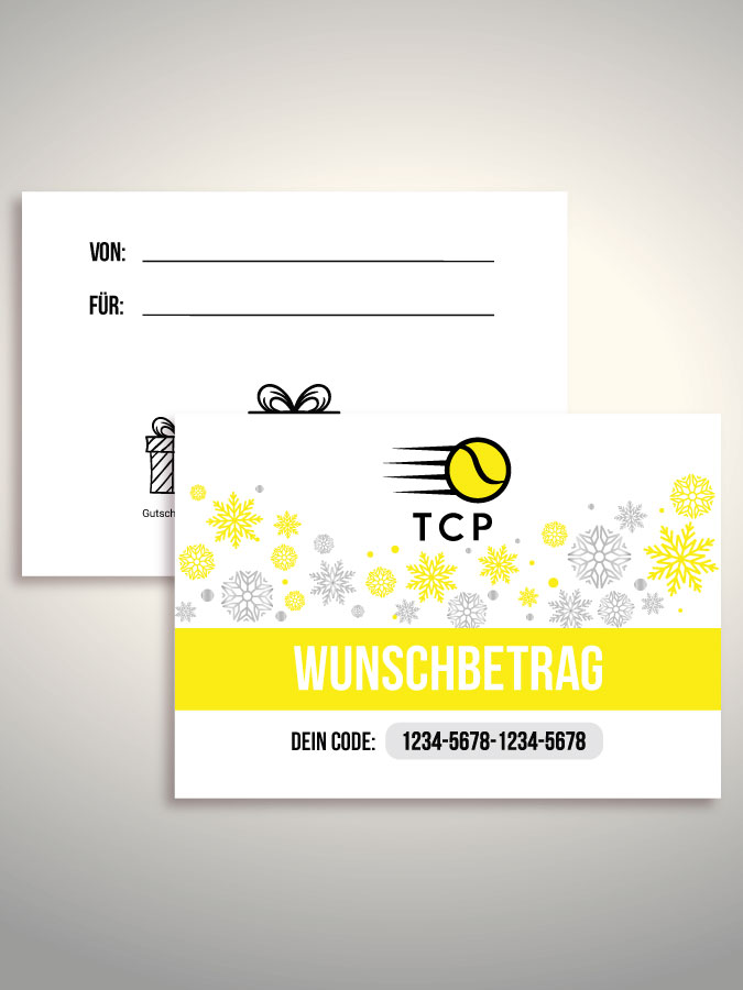 Weihnachtsgutschein per Versand (Weiß)