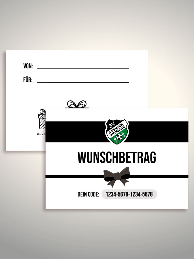 Geschenkgutschein per Versand (Weiß)