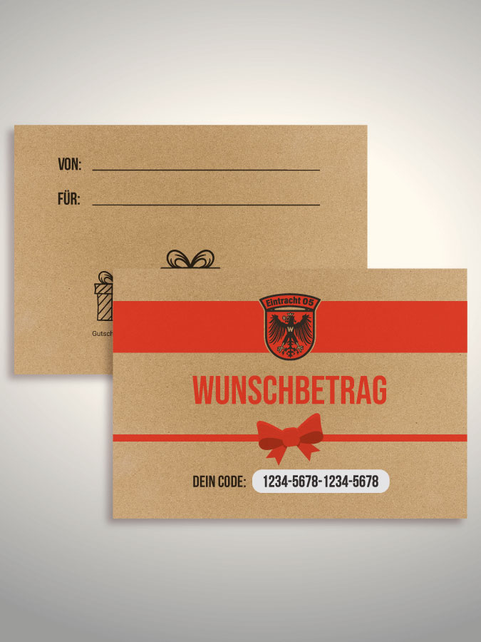 Geschenkgutschein per Versand (Kraftpapier)