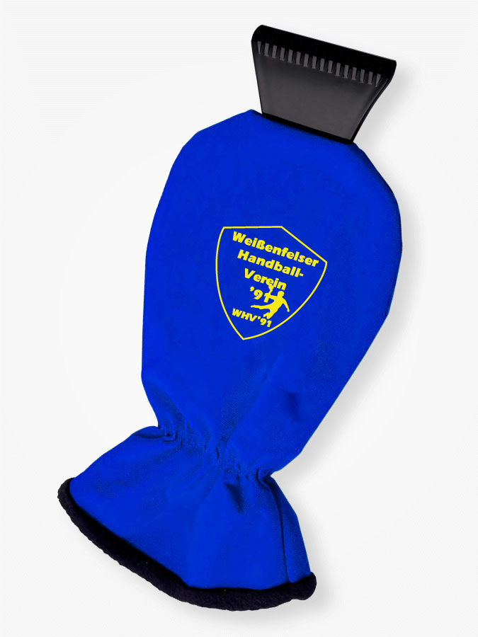 Eiskratzer mit Handschuh
