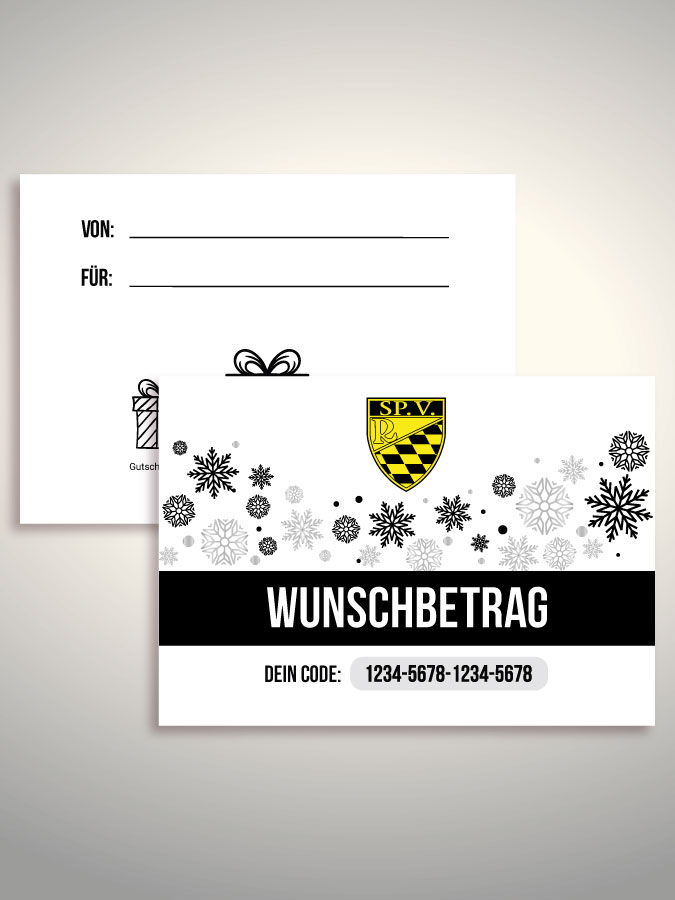 Weihnachtsgutschein per Versand (Weiß)