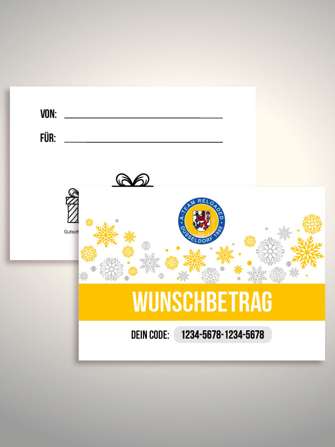 Weihnachtsgutschein per Versand (Weiß)