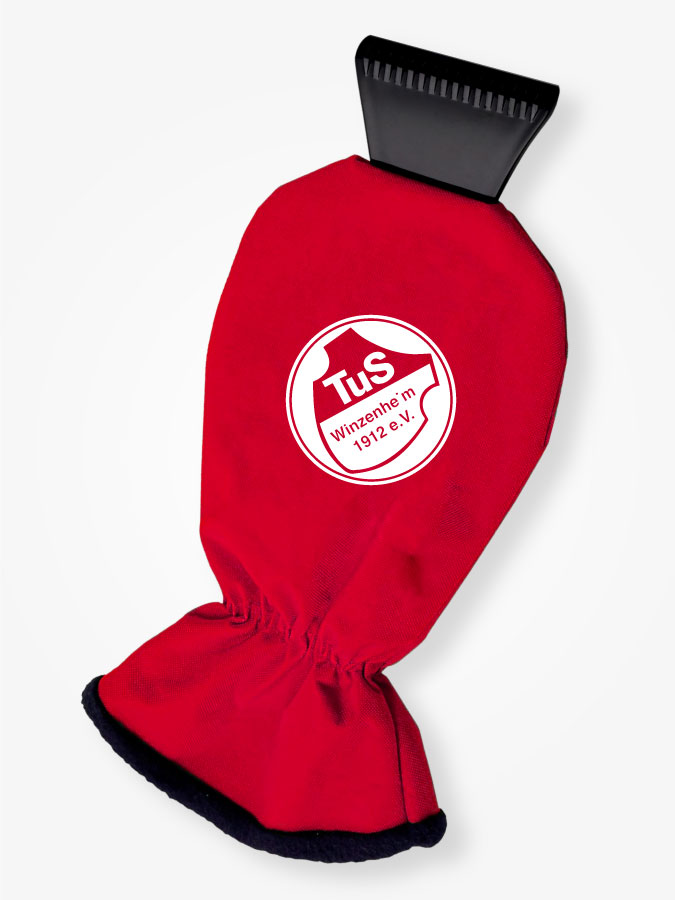Eiskratzer mit Handschuh