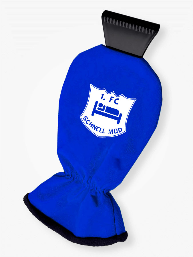 Eiskratzer mit Handschuh