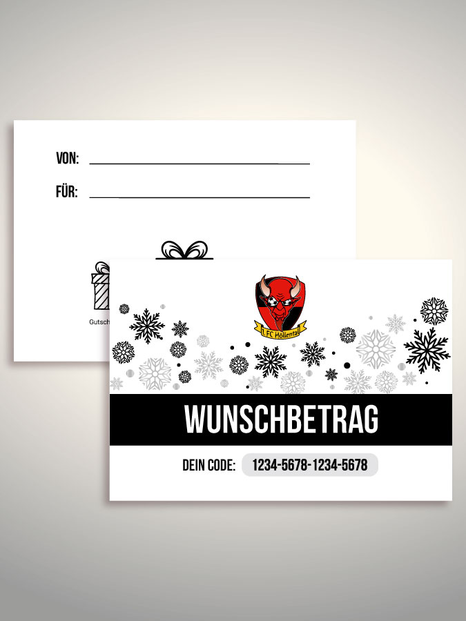 Weihnachtsgutschein per Versand (Weiß)