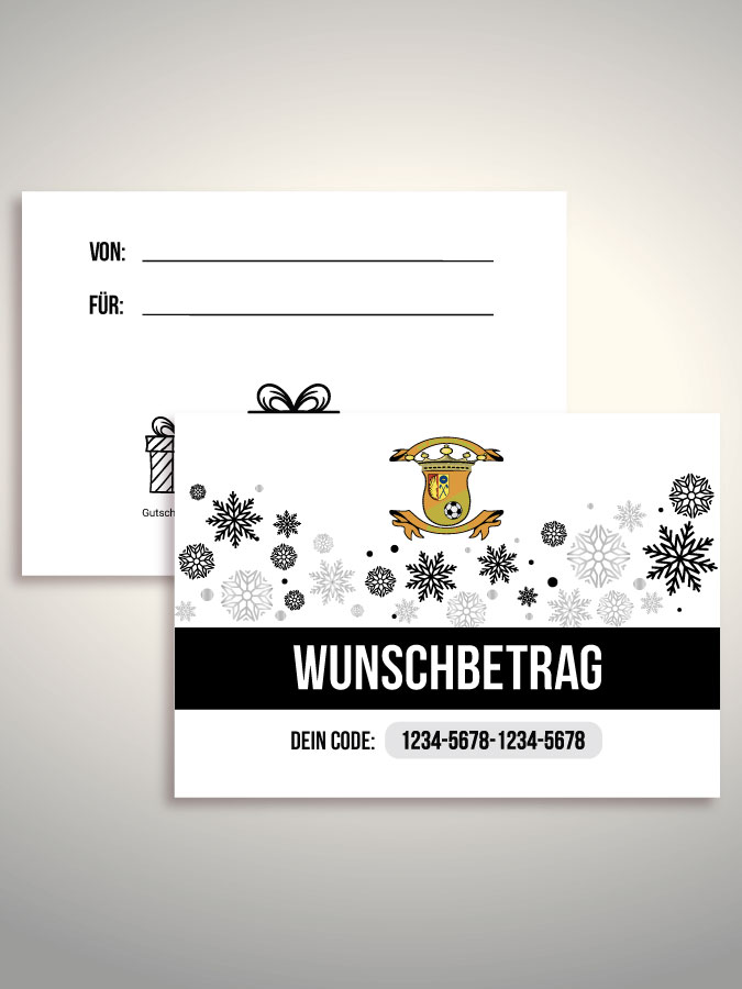 Weihnachtsgutschein per Versand (Weiß)