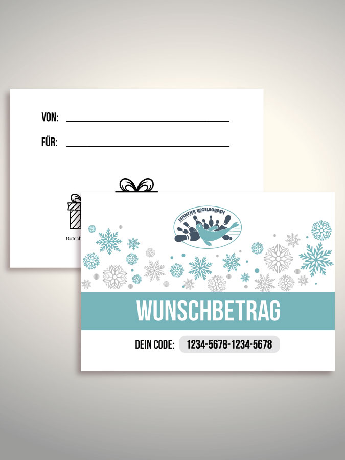 Weihnachtsgutschein per Versand (Weiß)