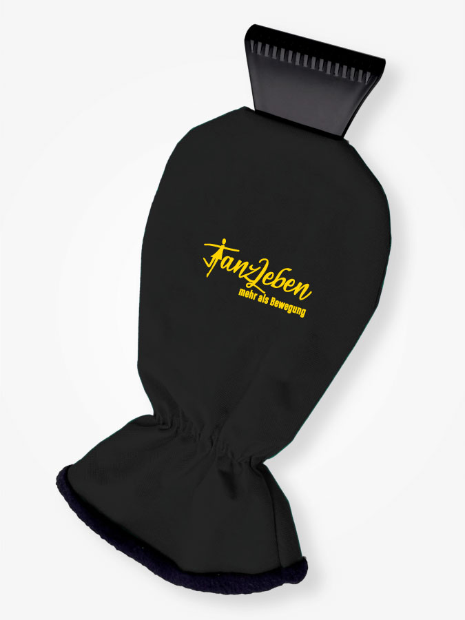 Eiskratzer mit Handschuh