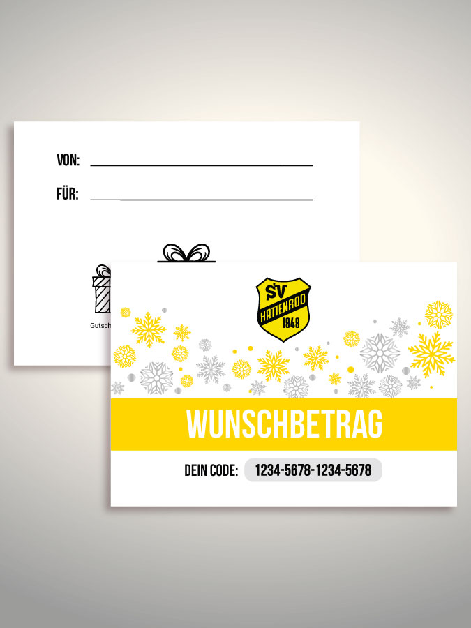 Weihnachtsgutschein per Versand (Weiß)