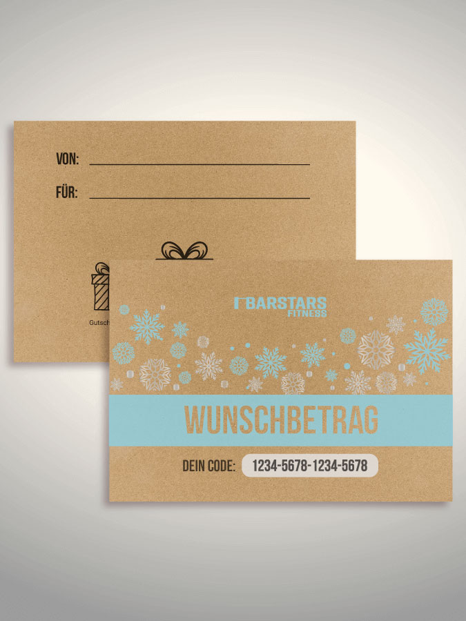 Weihnachtsgutschein per Versand (Kraftpapier)