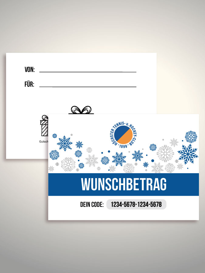 Weihnachtsgutschein per Versand (Weiß)