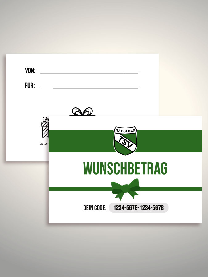 Geschenkgutschein per Versand (Weiß)