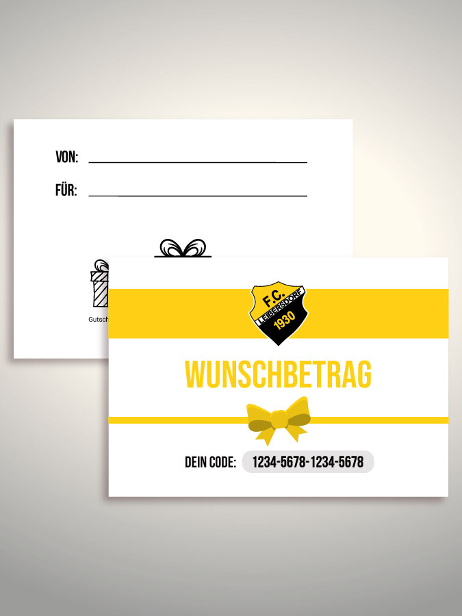Geschenkgutschein per Versand (Weiß)