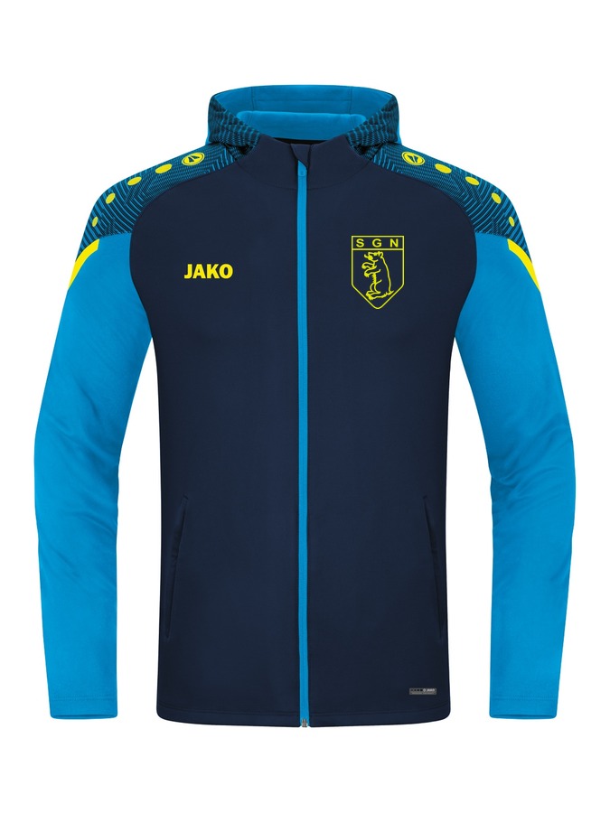 Navy-Hellblau-Neongelb