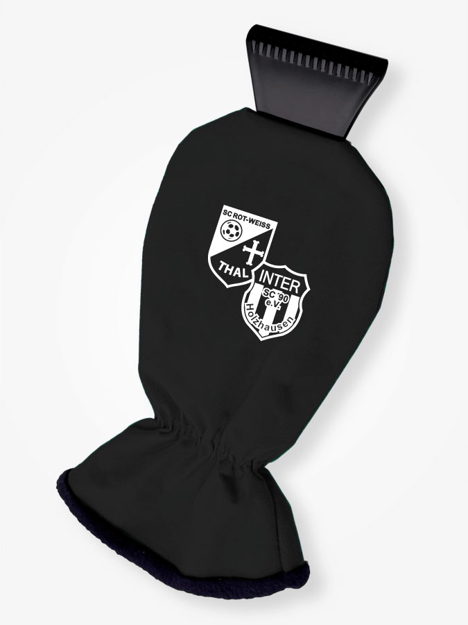 Eiskratzer mit Handschuh