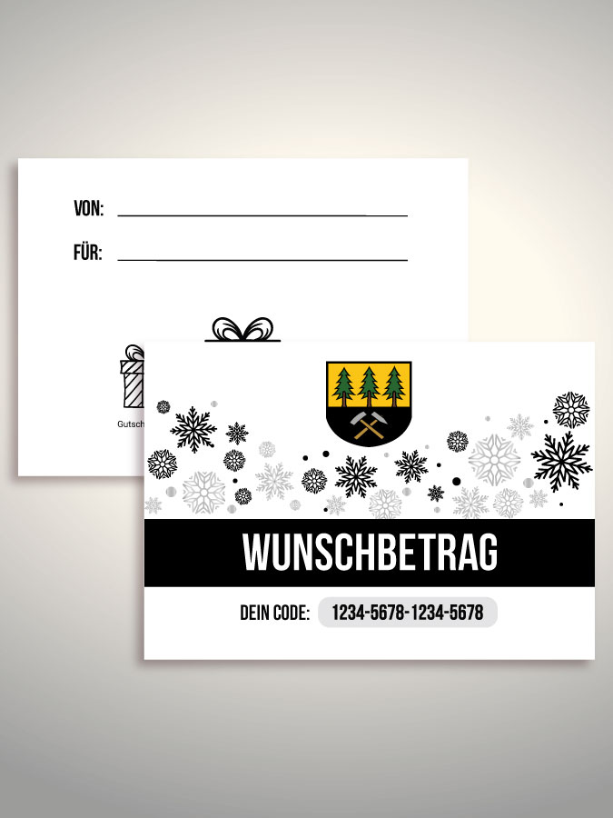 Weihnachtsgutschein per Versand (Weiß)