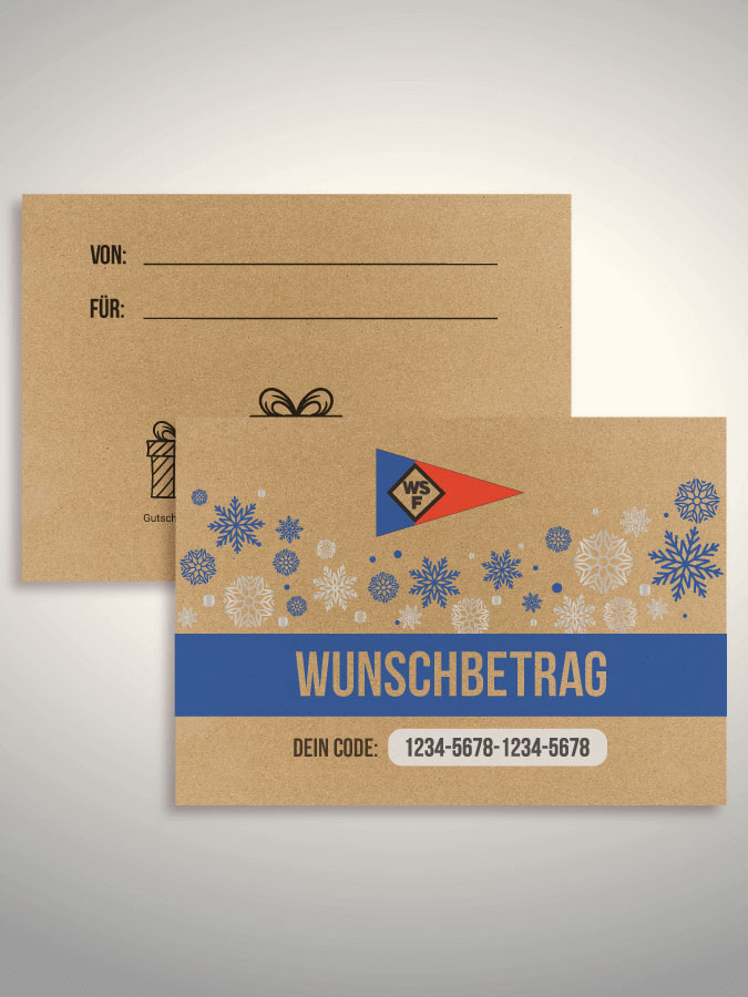 Weihnachtsgutschein per Versand (Kraftpapier)