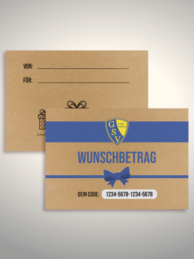 Geschenkgutschein per Versand (Kraftpapier)