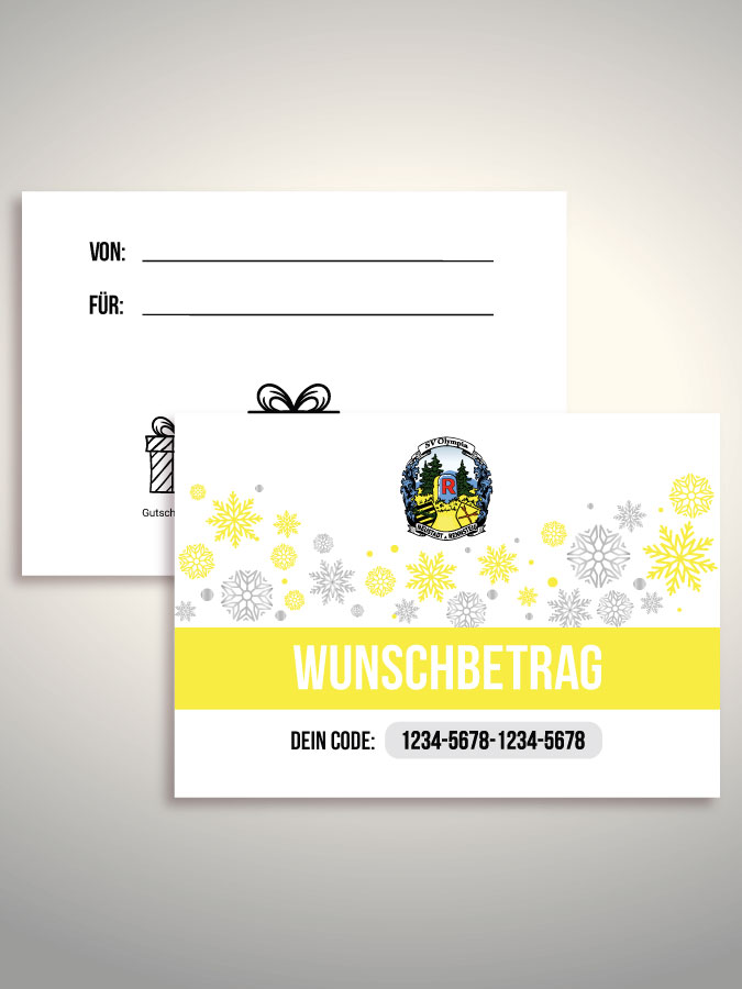 Weihnachtsgutschein per Versand (Weiß)