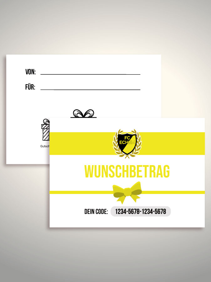 Geschenkgutschein per Versand (Weiß)