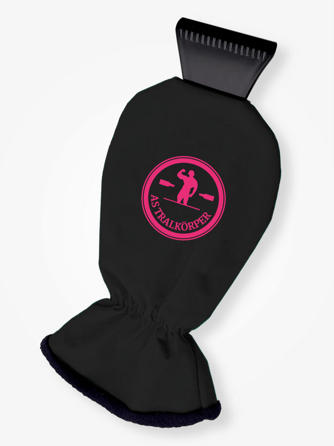 Eiskratzer mit Handschuh