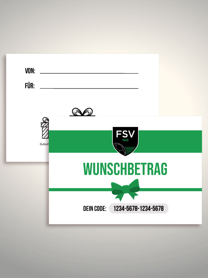 Geschenkgutschein per Versand (Weiß)
