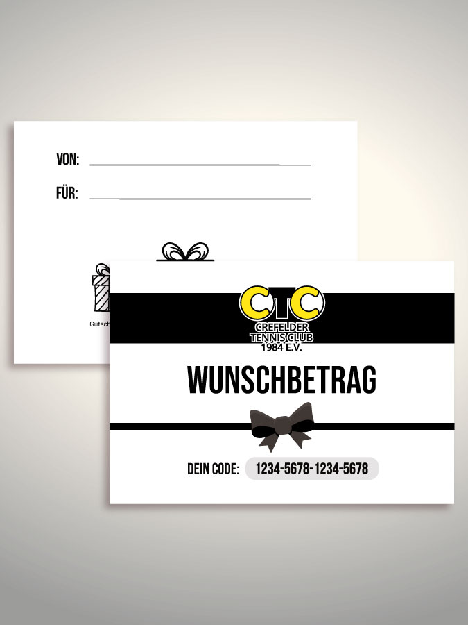 Geschenkgutschein per Versand (Weiß)