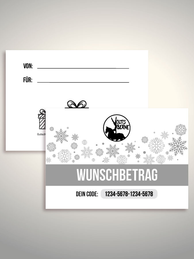 Weihnachtsgutschein per Versand (Weiß)