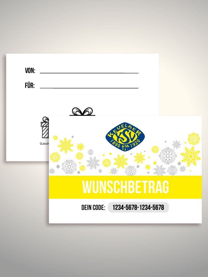 Weihnachtsgutschein per Versand (Weiß)