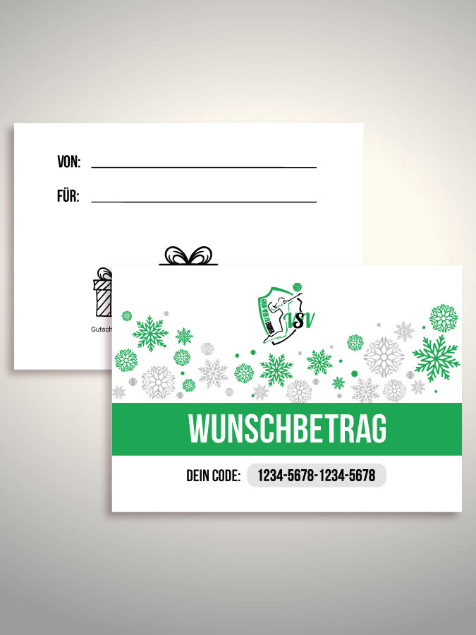Weihnachtsgutschein per Versand (Weiß)
