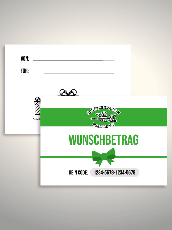 Geschenkgutschein per Versand (Weiß)