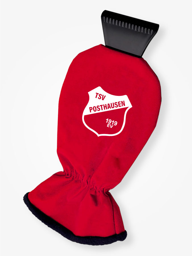 Eiskratzer mit Handschuh