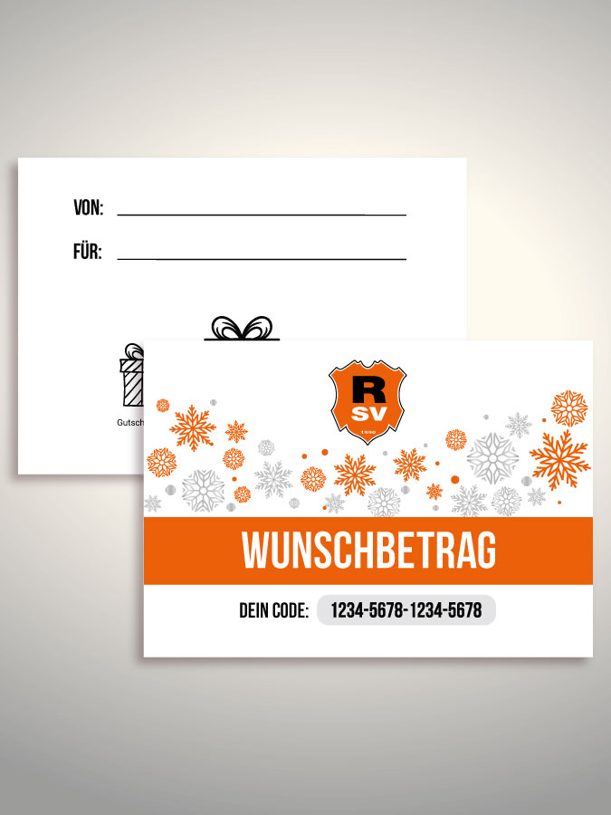 Weihnachtsgutschein per Versand (Weiß)