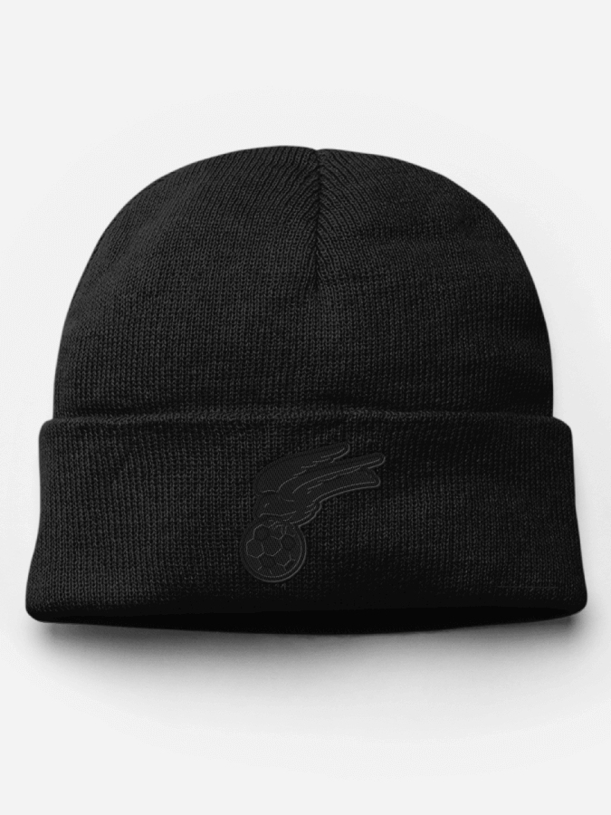 Beanie All Black Sticklogo