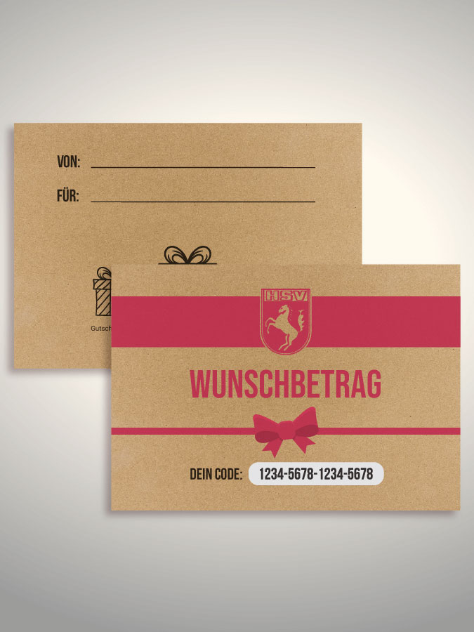 Geschenkgutschein per Versand (Kraftpapier)