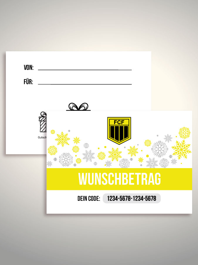 Weihnachtsgutschein per Versand (Weiß)