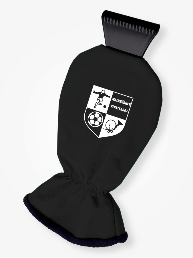 Eiskratzer mit Handschuh