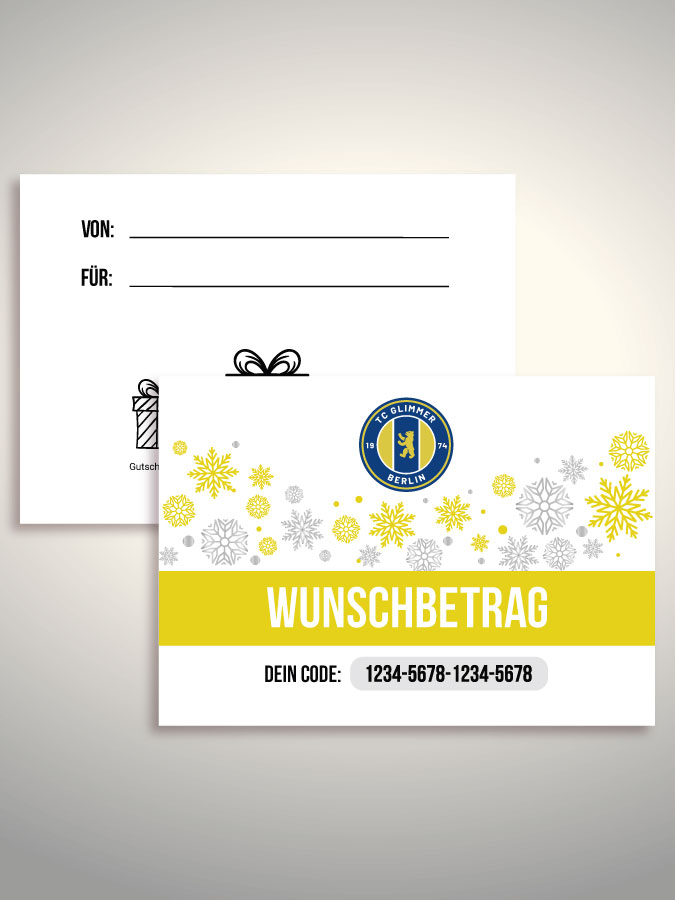 Weihnachtsgutschein per Versand (Weiß)