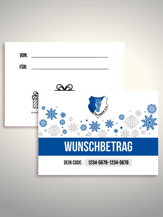 Weihnachtsgutschein per Versand (Weiß)