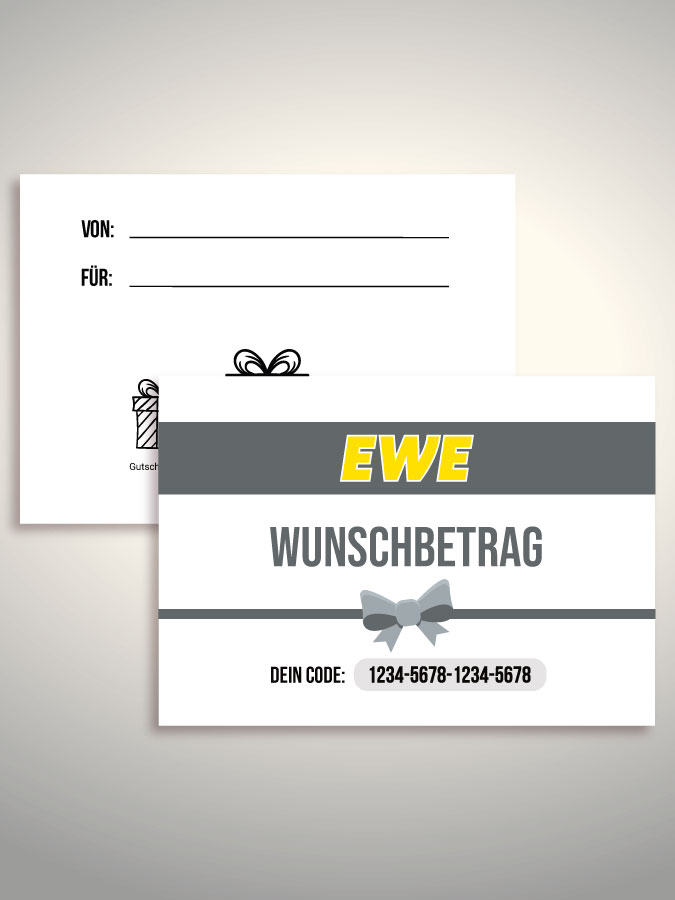 Geschenkgutschein per Versand (Weiß)