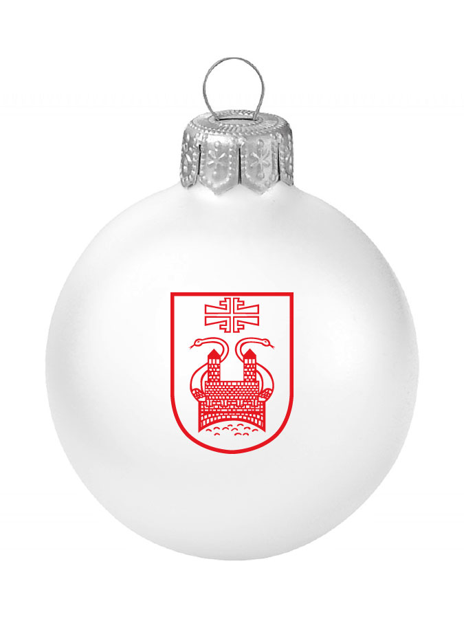 Weihnachtskugel Logo 8cm