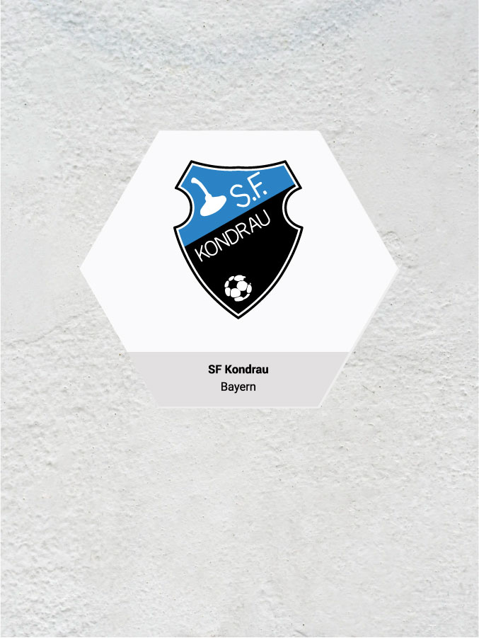 Wandkachel Hexagon mit Logo