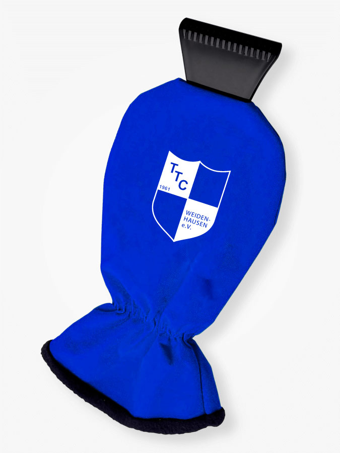 Eiskratzer mit Handschuh