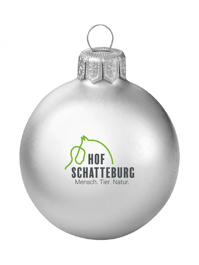 Weihnachtskugel Logo 8cm