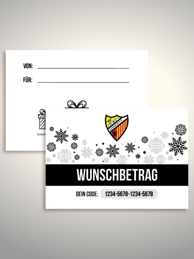 Weihnachtsgutschein per Versand (Weiß)