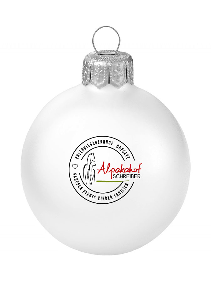 Weihnachtskugel Logo 8cm