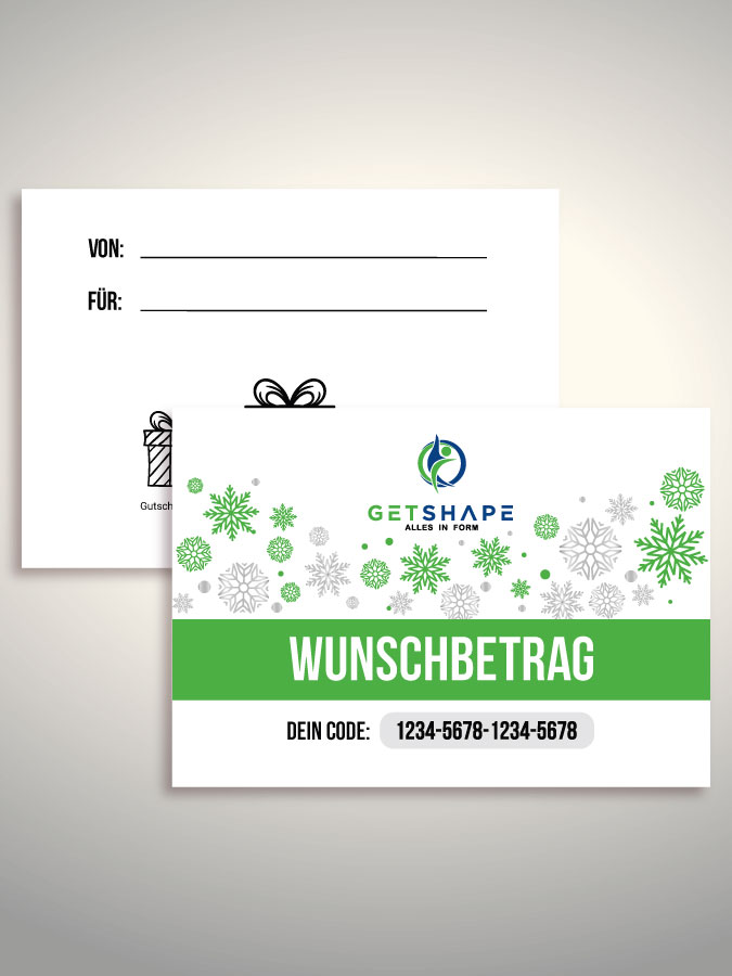 Weihnachtsgutschein per Versand (Weiß)