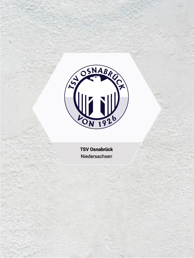 Wandkachel Hexagon mit Logo